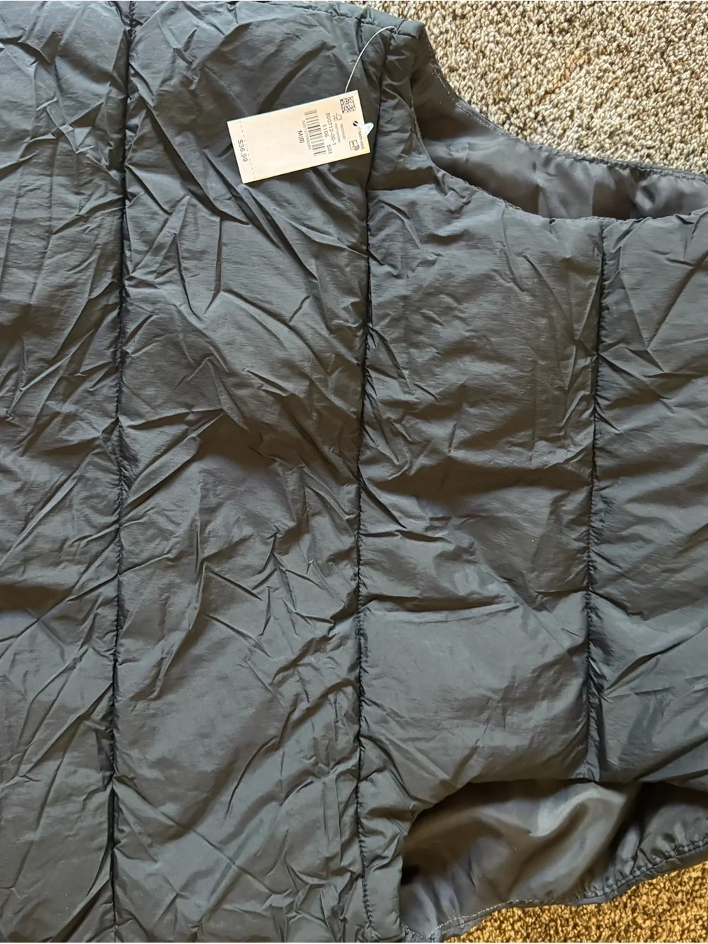 Old Navy Charcoal Quilted Puffer Vest